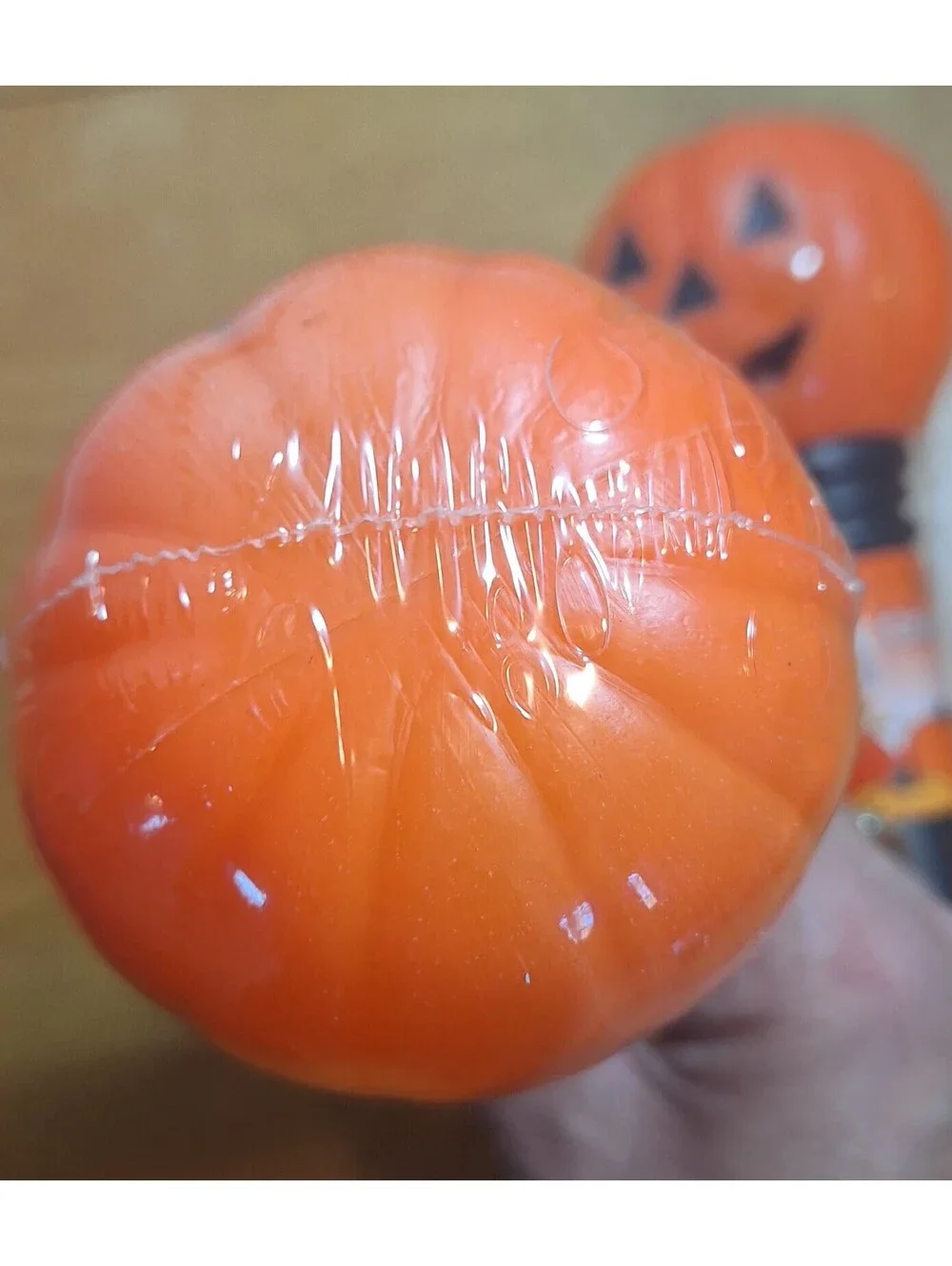 2 VTG Halloween Blow Mold Safety Flashlights New Sealed Old Stock 8